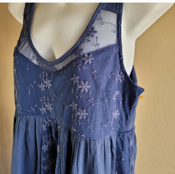 Abercrombie & Fitch Blue Lace Swing Dress Sz.Med NWT - Picture 3 of 8